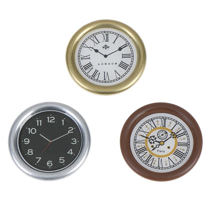 1:12 Dollhouse Miniature Wall Clock Doll House Miniaturas Home Decor Toy