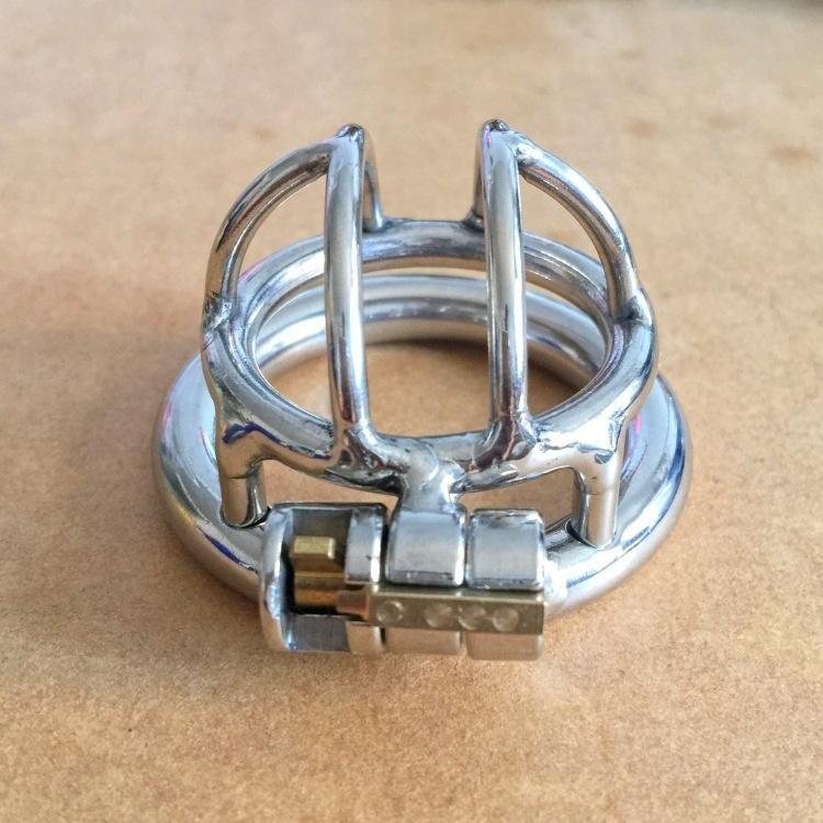 Short Cage Stainless Steel Male Chastity Lock