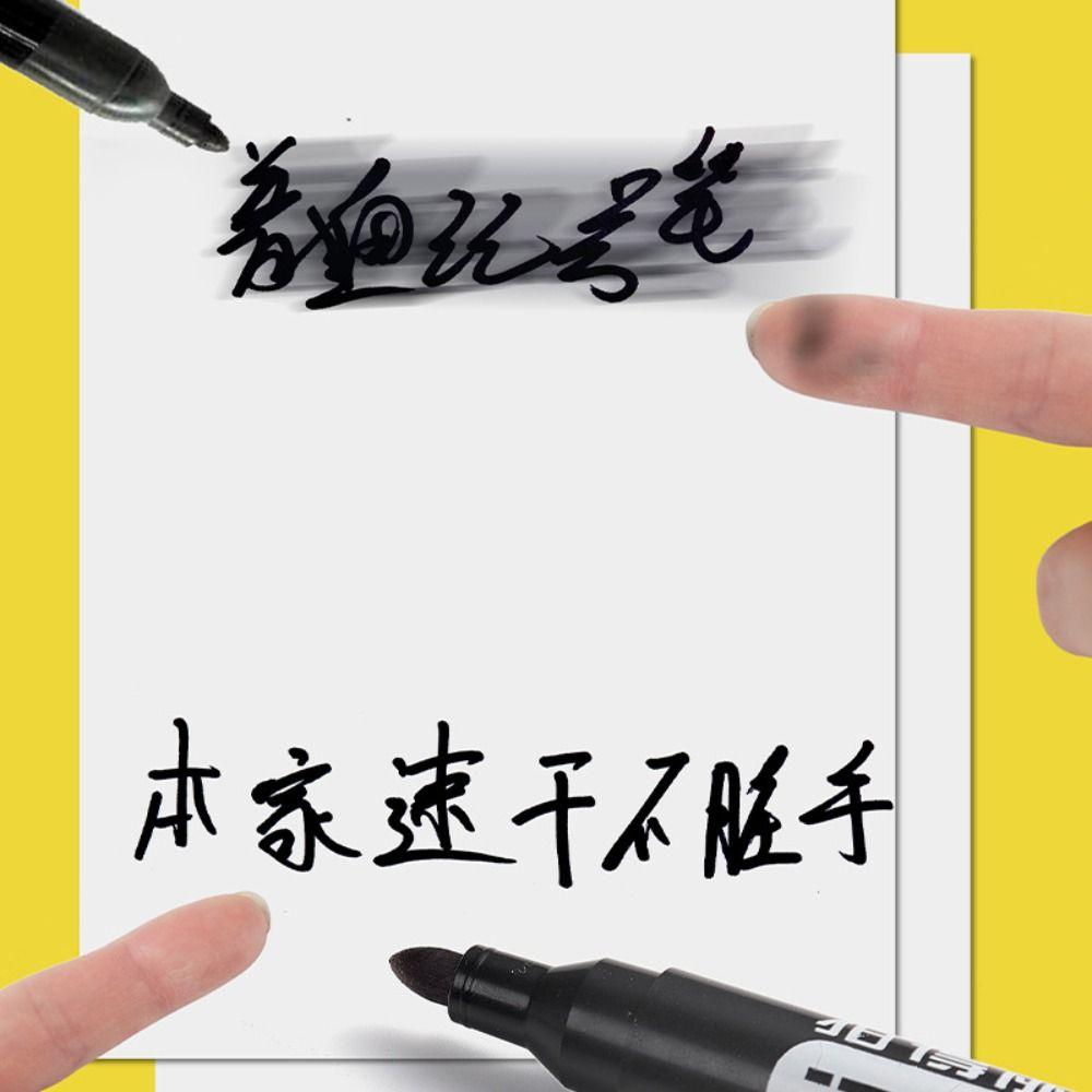 Red Blue Black Ink Waterproof Marker Pen 1.5mm Crude Nib Line Marking Pen Marker Pens  Student