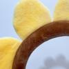 Plush Sunflower Hairhoop for Adult Teens Theme Party 3D Flower Headwear Women Face Washing Hairband Music Festival Props