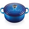 Cast Iron Roaster Le Creuset Signature Round 22 Cm Azure 3.3 L (21177222202430)