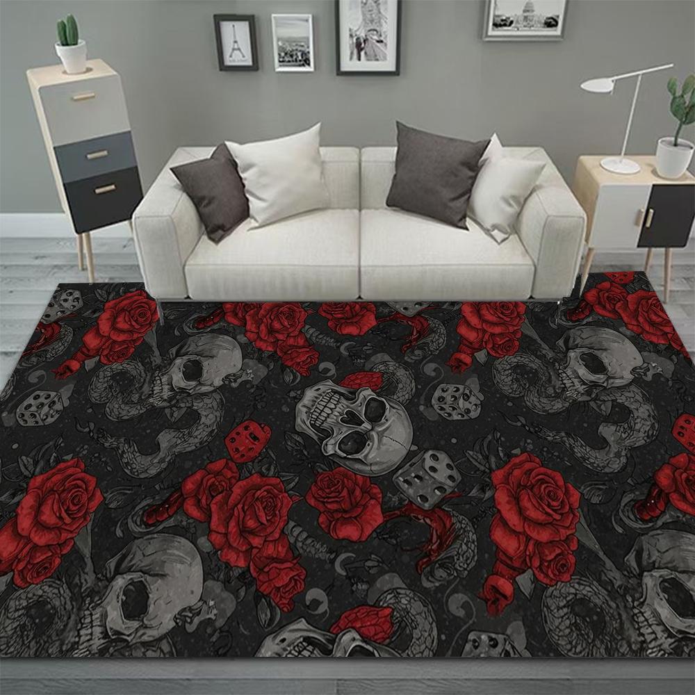 Dollar Design Vintage Rug Gothıc Bohemian Area Living Room Sofa Bedroom Rustic Decor Black Rugs Retro Carpet Home Decoration