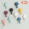 10pcs Self Adhesive Wall Hook Key Storage Hanger Coat Bag Bathroom Door Kitchen Towel Hanger Hooks Home Wall Storage Accessories