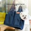 Dog Casual Style Denim Pocket Shape Going Out Pet Bag Large Capacity Backpack Cat Bag Messenger Bag Supplies
