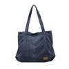 Commuter Large Capacity Denim Tote Bag Women Underarm Bag Work Shoulder Bag