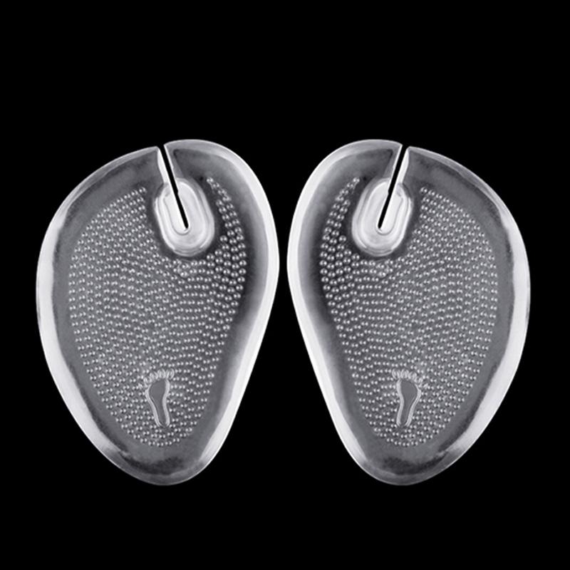 Invisible Flip Flop Sandals Forefoot Pad Silicone Slip Resistant Half Yard Heel Pad Toe Separator Pads Massage Insoles Inserts
