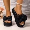 New Women Bow Summer Sandals Slipper Indoor Outdoor Beach Shoes Summer Women's Shoes Flip Flops On The Platform