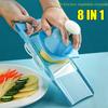 8 IN 1 Potato Shredding Machine Slicing Chopper Chopping Vegetable Home Kitchen Multi Functional Radish Scraper Rough Planer