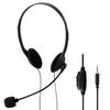 Elecom Headset Overhead with Microphone 4 Pole Connection with Telework PS5 PS4 Mute Function Lightweight Flexible Arm Binaural Compact Black 3.5mm