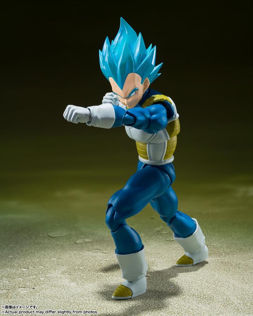 TAMASHII NATIONS S.H.Figuarts Dragon Ball Super Super Saiyan God Super Saiyan Vegeta - Unwavering Saiyan Pride - Approximately 135mm PVC & A