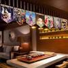 Japanese Style Noren Restaurant Door Head Beam Triangle Decorative Warm Valance Ukiyo Ladies Print Fabric Short Doorway Curtains