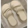 Summer New Hot Sale Women's Slippers Round Toe Platform Open Toe Outdoor Casual Flat Heel Fashion Concise Sandals