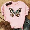(Asian Size)Tee Top Butterfly Lovely Style Cute 90s Clothing Casual Short Sleeve Women Print Lady Fashion T Shirt Female Graphic T-shirt