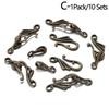10Set Jewelry Finding Musical Note Shape Clasps Connector For Necklace Bracelet Making Supplies