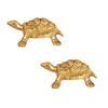 Brass Fengshui Tortoise Miniature Statue (1.5 X 4 Inch, Gold)