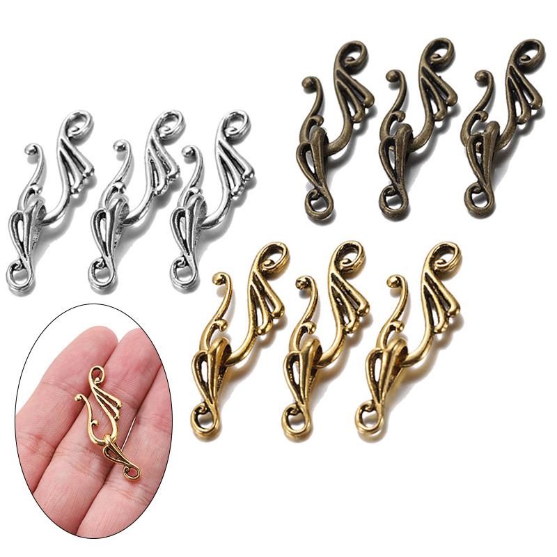 10Set Jewelry Finding Musical Note Shape Clasps Connector For Necklace Bracelet Making Supplies