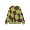 Li Ning Badfive Series Plaid Crew Neck Sweater Men Sweater Fresh-Moss-Green AMBT017-5