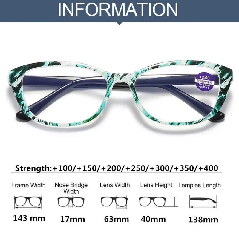 Women's Glasses Trend Printed Reading Glasses Men Eye Protection Anti-Blue Light Presbyopia Eyeglasses +1.0 To +4.0 Eyeglass