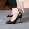 Sexy Red Sole Thin 6cm 8cm 10cm Heel High Heels Classic Style Black Office Work Shoes Matte Lady Pumps Plus Size 43