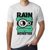 Men’s Vintage Tee Shirt Graphic T Shirt RAIN Monster Vintage White