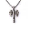 BaviPower Nordic Axe Necklace for Men Nordic Single Sided Double Sided Battle Axe Pendant Stainless Steel Keel Chain Protection