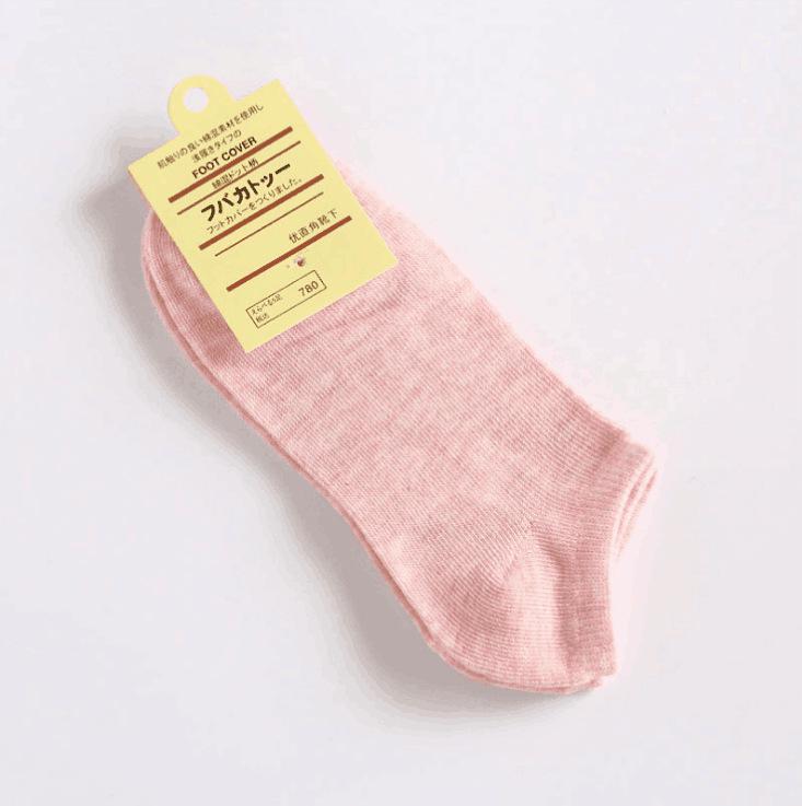 New Women's Autumn Candy Color Cotton Boat Socks - Breathable, Short Style