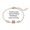Light Luxury Lucky Zircon Crystal Bead Stainless Steel Bracelets For Women Korean Fashion Sweet Sexy Female Hand Chain Jewelry