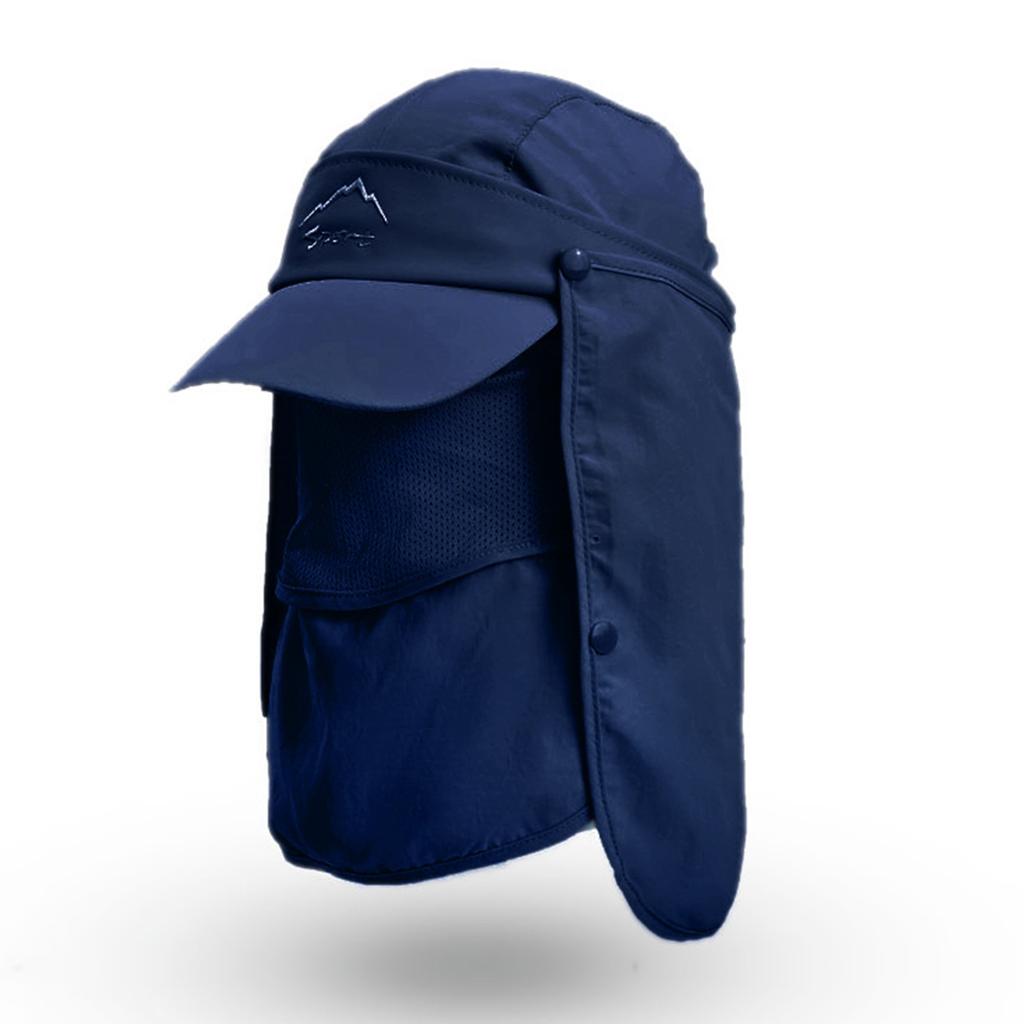 Sun Cap with Removable Face Neck Cover Flap Quick Dry Breathable Fishing Hat Summer Outdoor Sun