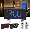 Projection Alarm Clock, FM Radio Digital Clock For Bedrooms Ceiling, USB Phone Charger 7in Screen Dual Alarms