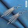 925 Sterling Silver Tassel Piercing Earrings Fashionable Wedding Jewelry