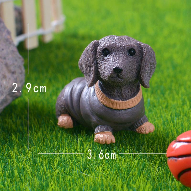 Cute Miniature Dog Figurines Corgi Mini Crafts Realistic Animals Dogs For Micro Landscape Fairy Garden Doll House Accessories