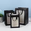 High-End Transparent Paper Gift Bag with Window - Valentine's Day Packaging Tote