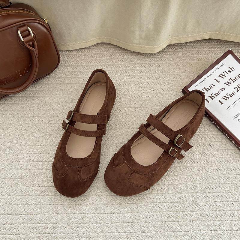 Fashion Versatile Retro Design Sense Niche Mary Jane Shoes Women's 2025 Autumn and Winter New Literary Mori Flat Shoes