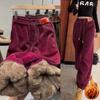 Women Winter Plush Thicken Warm Pants Loose Leggings Casual Sports Pants Sweatpants Women Joggers Women
