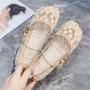 Mary Jane Sandals Summer Breathable Mesh Women's Shoes Flat-bottomed Fisherman Shoes with Skirt Baotou Shoes