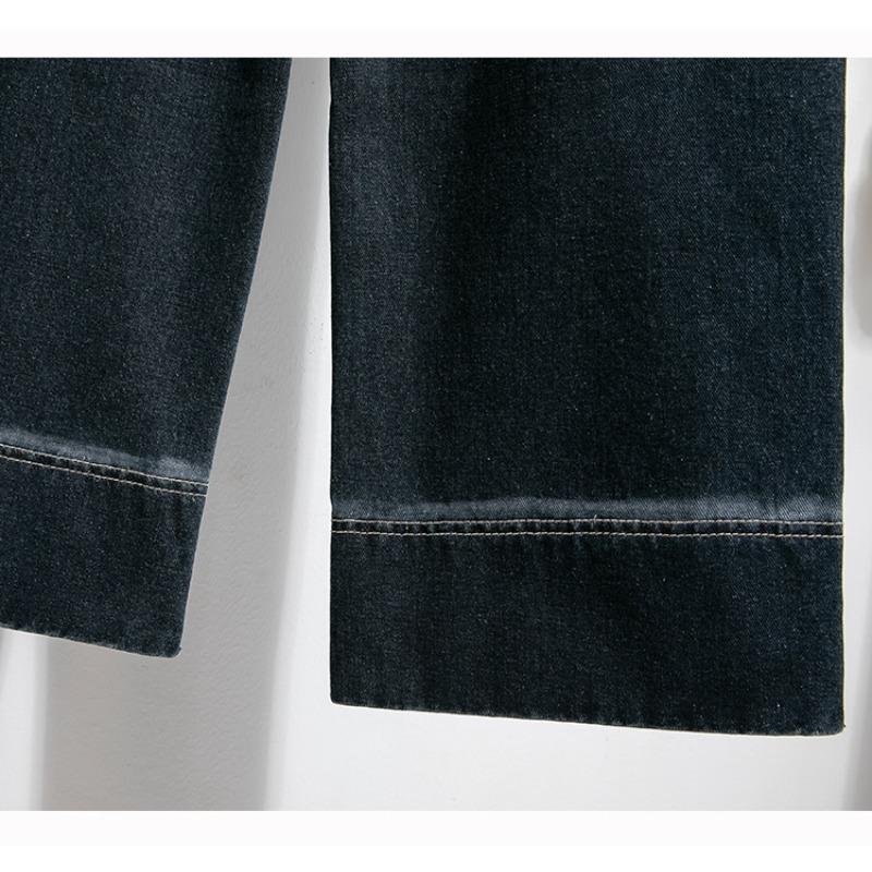 Dimanaf 2025 Plus Size Women Spring Jeans Long Harem Pants Casual High Waist Elastic Basic Trousers Blue