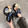 Non-slip outer wear cute height-increasing cartoon hole shoes for women's 2025 summer new thick-soled beach bag head wearable slippers