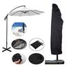 Outdoor Patio Banana Umbrella Cover for 9 To 13 FT, Black Cantilever Parasol Covers with Zipper