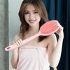 Silicone Body Scrubber Exfoliator with Handle Gentle Back Bath Brush Deep Cleansing Bath Brush Promote Blood Circulation Shower Loofah
