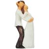 Hand-Painted Medium Size Resin Romantic Couple In Full of Love | Beautiful Home Decor (Pack of 1, White and Brown Color)
