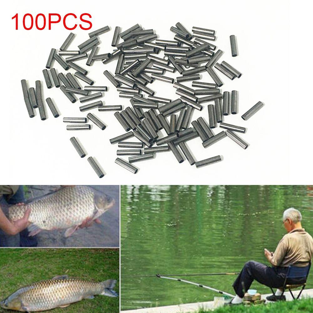 Hot Round Copper Connector Single Copper  Fishing Wire Tube Line Crimping Sleeves Crimp Sleeve