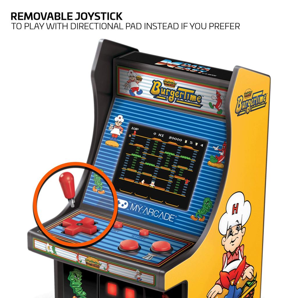 DreamGEAR MyArcade Retro BURGERTIME Yellow Black 6.75" Mini-Game, & (DGUNL-3203)