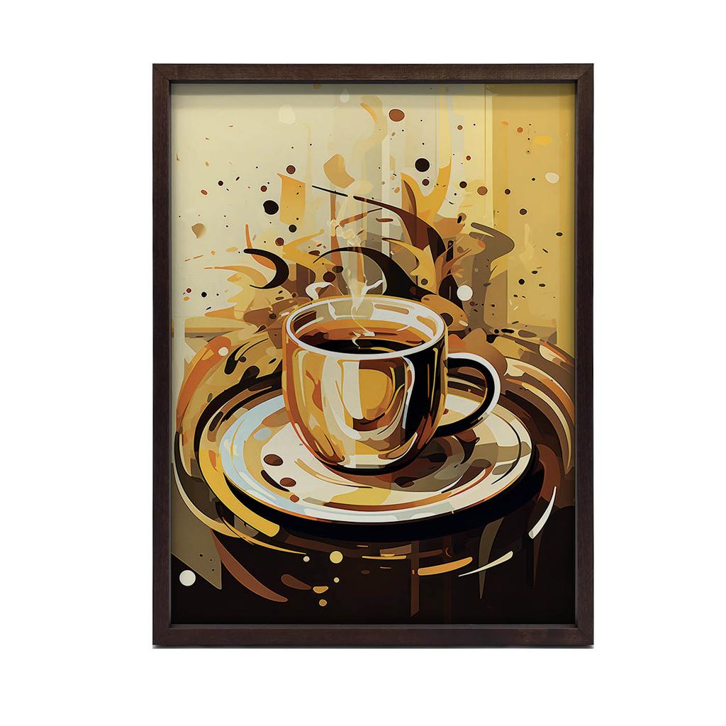 Coffee Time Coffee Time, 40X50 Cm, Black Aluminum Frame, 230 Gsm Matte Paper
