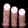 3 Styles Realistic Hollow Penis Sleeve With Real Veins Cock Cover Silicone Reusable Sex Toys For Adult Men Dick Enlarge