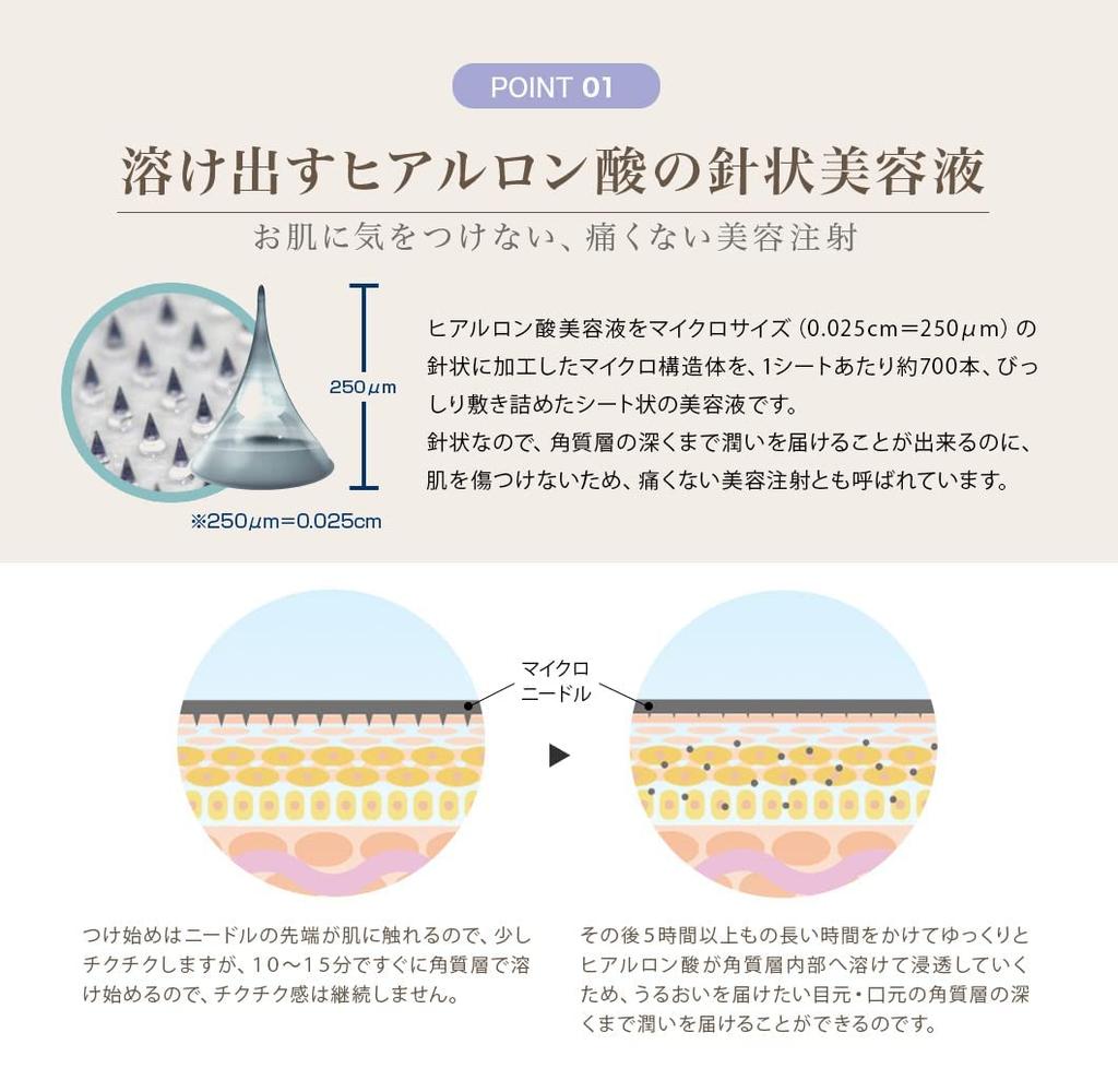 Lassovie Microneedle Eye Patches with Hyaluronic Acid Needles and Human Stem 2 Sheets X Microneedle Eye Eye Eye Bag Sheet Facial Needle Point Eye