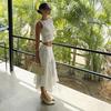 Y2K White Casual 2 Piece-Set Long Skirt Women Hollow Out Patchwork Sexy Cropped Tank Top and Maxi Skirt Sets Female Outfits