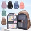 Solid Color Student Schoolbag Women's Large Capacity Backpack