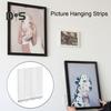 12 Pairs Picture Hanging Strip Heavy Duty Sticky Picture Hanger Removable No Nails Adhesive Photo Frame Mounting Artwork Poster Wall Hanging Tape