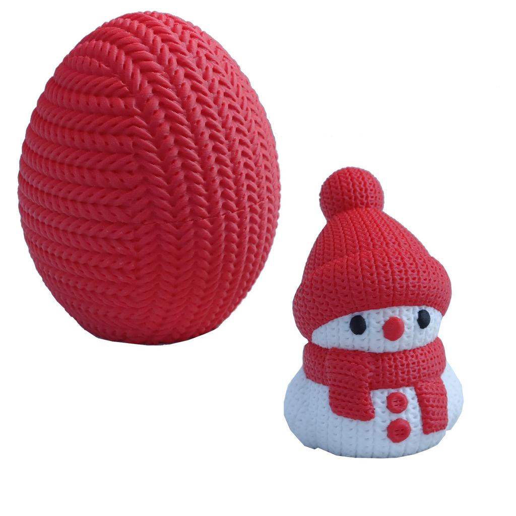 Multicolor 3D Printed Snowman Ornament and Key Pendant – Children's Toy and Dragon Egg Decoration