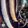 Shining Diamond Car Steering Wheel Cover Universal 38cm PU Leather Crystal Anti-slip Auto Interior